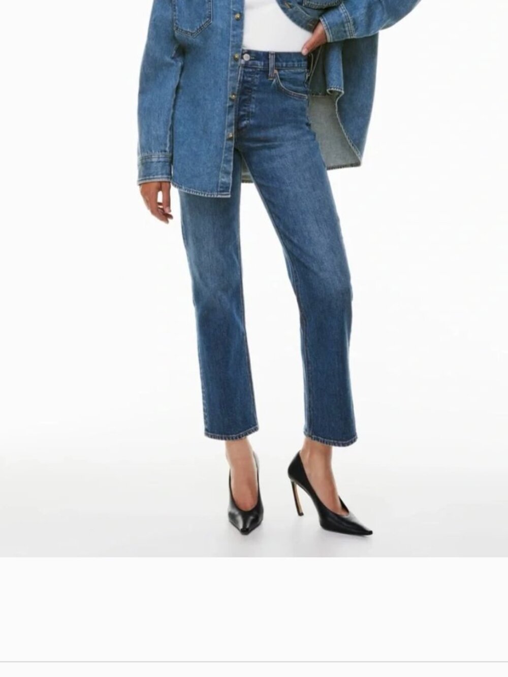 Aritzia Arlo High Rise Straight Jean, s 24, 28L
